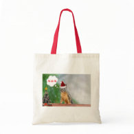 Merry Christmas Squirrel Saying Ho Ho Ho! Tote Bag