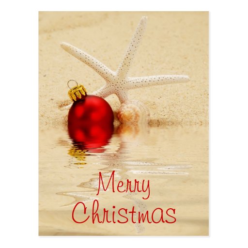 Seashell Christmas Cards, Seashell Christmas Card Templates, Postage