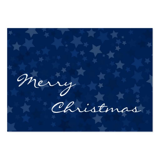 Merry Christmas - Stars -  Business Card (front side)