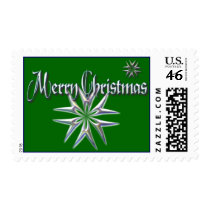 MERRY CHRISTMAS STARS by SHARON SHARPE Postage Stamps