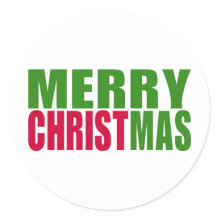 Merry Christmas Envelope Stickers