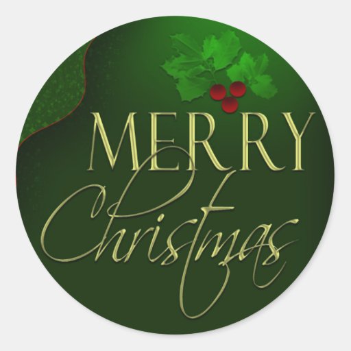 Merry Christmas Stickers Zazzle