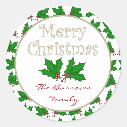 Merry Christmas Stickers | Zazzle