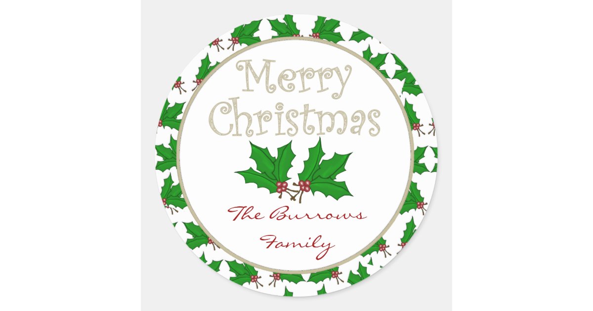 Merry Christmas Stickers | Zazzle