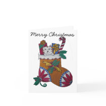 Merry Christmas Stocking Greeting Cards