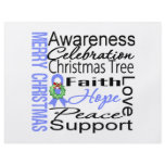 Merry Christmas Stomach Cancer Ribbon Collage flyers