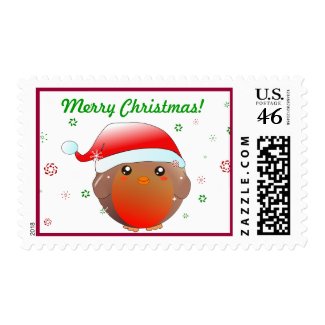 Merry Christmas Sweet Robin Stamps stamp