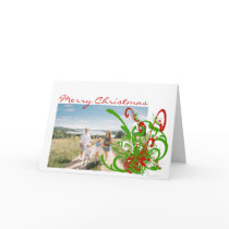 Merry Christmas Swirly Paint Splat - Customized cards