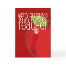 Merry Christmas Teacher Cards