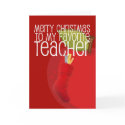 Merry Christmas Teacher card