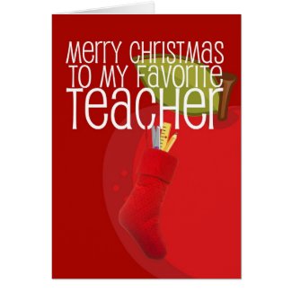 Merry Christmas Teacher Cards