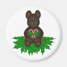 Merry Christmas Teddy Magnets