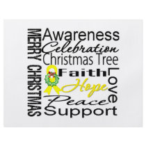 Merry Christmas Testicular Cancer Ribbon Collage flyers by cancerapparel Merry Christmas Testicular Cancer Ribbon Collage flyers