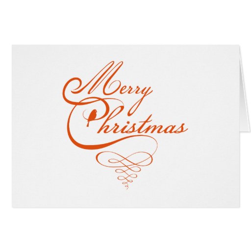 Merry Christmas text design, word art with bird Card | Zazzle