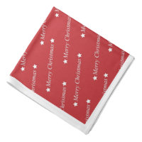 Merry Christmas Text on Red Bandana