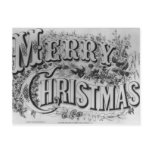 Merry Christmas Text Postcard