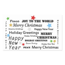 Merry Christmas text stickers - white