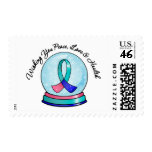 Merry Christmas Thyroid Cancer Snowglobe Postage