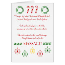 Merry Christmas to All and to All a MASSAGE! Cards