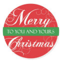 Merry Christmas to you & yours stickers