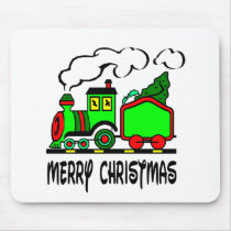 Merry Christmas Train mousepads by deleas Merry Christmas Train mousepads