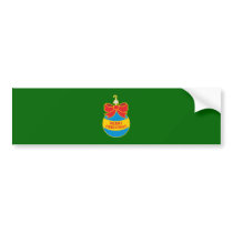 Merry Christmas tree bauble Bumper Sticker