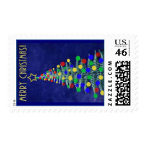 Merry Christmas Tree Fern postage