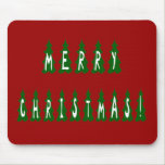 Merry Christmas Tree Font mousepads