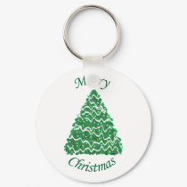 Merry-Christmas Tree green keychains