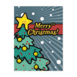 Merry Christmas Tree Holiday Postcard