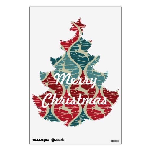 merry christmas tree holiday removable wall decal zazzle merry christmas tree holiday removable wall decal zazzle