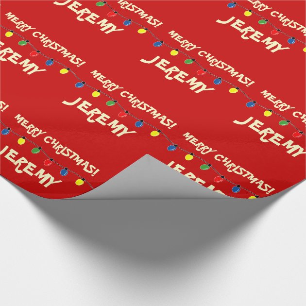 Merry Christmas tree lights wrapping paper-3