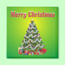 Merry Christmas Tree Magnet