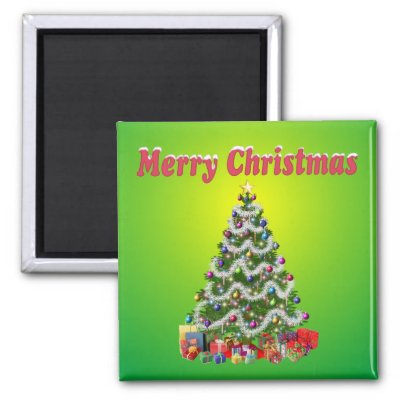Merry Christmas Tree Magnet