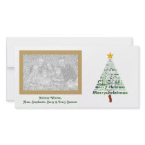 Merry Christmas Tree Photo Cards