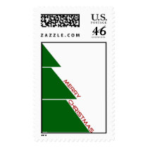 Merry Christmas Tree - Postage Stamp