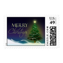 Merry Christmas Tree Postage STamp