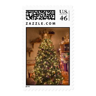 Merry Christmas Tree Postage Stamps