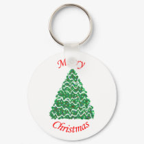 Merry-Christmas Tree Red keychains