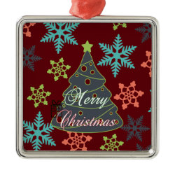 Merry Christmas Tree Snowflakes Holiday Gifts Christmas Tree Ornament