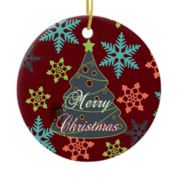 Merry Christmas Tree Snowflakes Holiday Gifts Christmas Ornaments