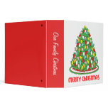 Merry Christmas Tree with Multicolor Bubble Lights Binder