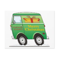Merry Christmas Van Green postcards by graphxpro Merry Christmas Van Green postcards