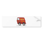 Merry Christmas Van Red Bumper Sticker