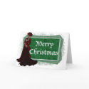 Merry Christmas Victorian Woman 2 Greeting Card