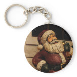Merry Christmas Vintage Santa Keychain