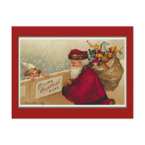 Merry Christmas Vintage Santa postcards by MyOtherPlanet Merry Christmas Vintage Santa postcards