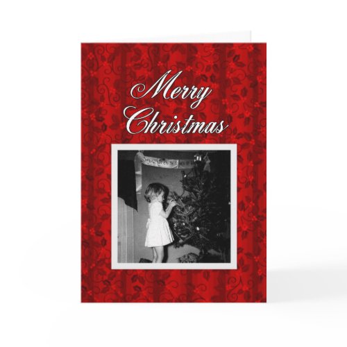 Merry Christmas Vintage Tree Trimming card