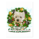 Merry Christmas Westie Postcard