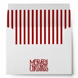 Merry Christmas white A7 Envelope envelope